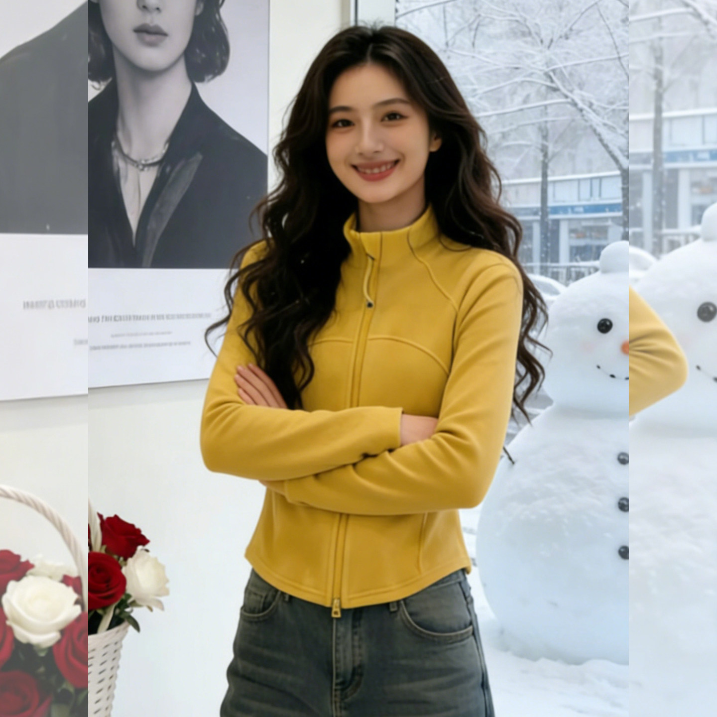 秋日摩卡~半高领拉链长袖德绒打底衫女秋冬季设计感修身内搭上衣,淘宝优惠券,粉丝福利购,淘宝优惠卷