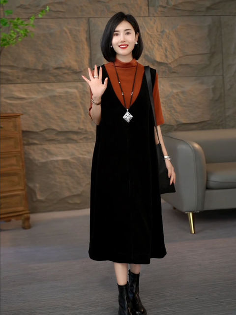 Temperament casual and versatile midi skirt