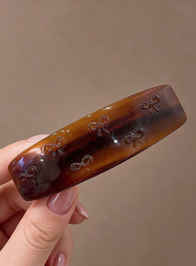法式高级感醋酸弹簧夹半扎发刘海