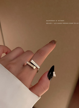 韩国东大门几何形金属戒指女冷淡风小众设计网红指环戒个性手饰品
