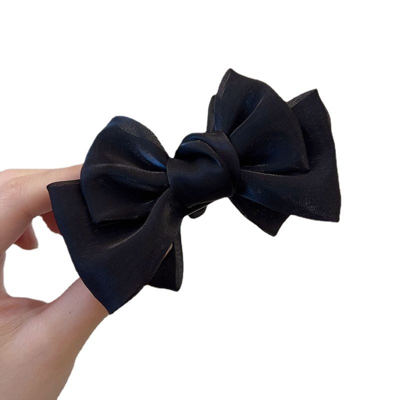 甜美黑色蝴蝶结丸子头抓夹网红新款气质发夹女后脑勺夹子头饰夹子,淘宝优惠券,粉丝福利购,淘宝优惠卷