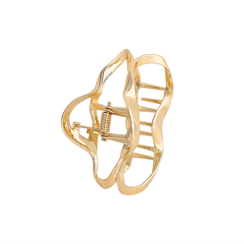 小众液态不规则线条金属发夹女后脑勺抓夹中号鲨鱼夹高级网红发抓,淘宝优惠券,粉丝福利购,淘宝优惠卷