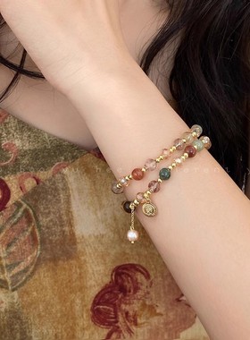 韩系百搭珍珠手链女轻奢精致高级感串珠手串爆款气质手镯手饰批发