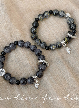 古风琉璃串珠手作女生手链小众设计情侣款手串男新中式饰品批发