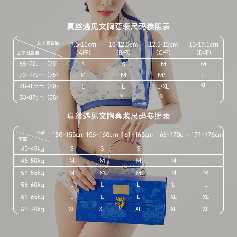 本周送礼遇见系列真丝桑蚕丝印花文胸不跑杯美背女士内衣礼盒套装,淘宝优惠券,粉丝福利购,淘宝优惠卷