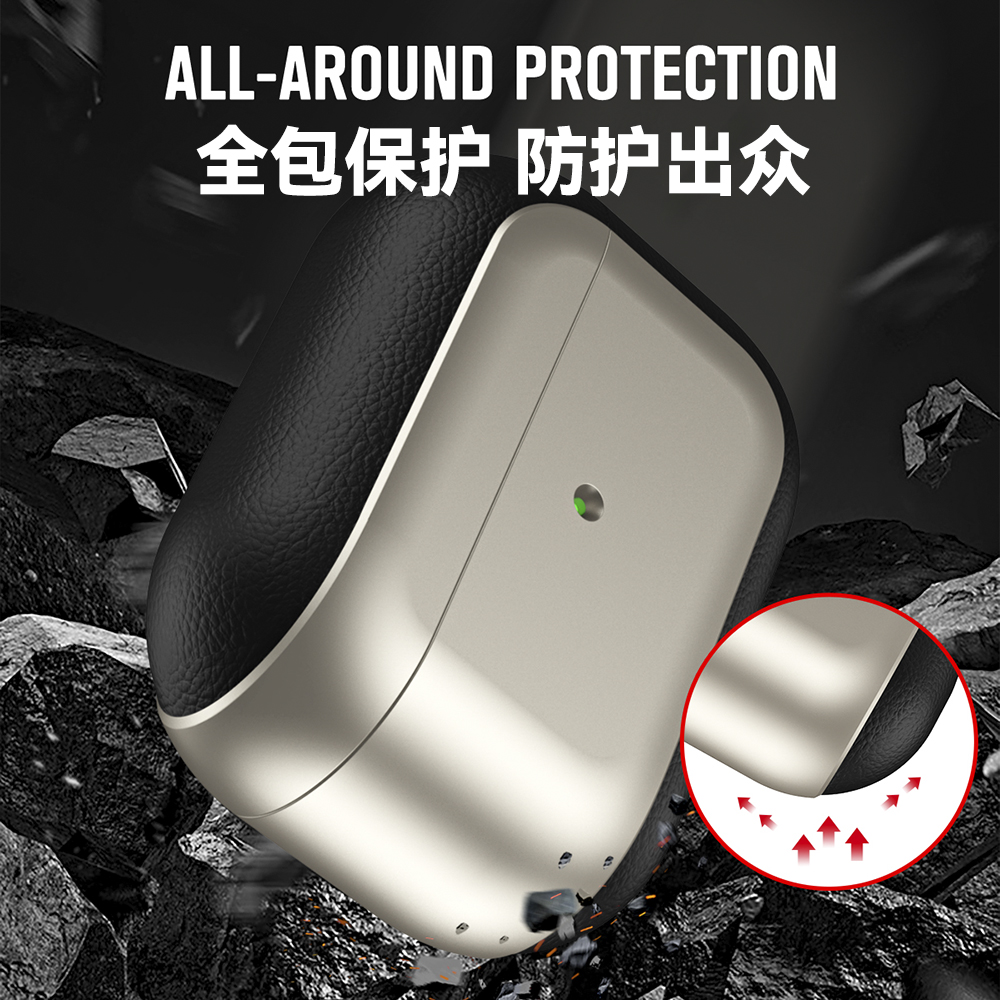 适用AirpodsPro2保护壳苹果耳机Airpods3三代Pro二代保护套AirpodsPro磨砂耳机壳AirpodsPro二代耳机套防摔硬 - 图0