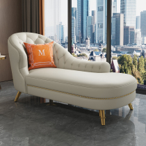 American light and luxurious genuine leather Princess Chair Beauty bed Living room Small family Type Princess Chair Headlining Cow Leather Single Sofa Reclining Chair