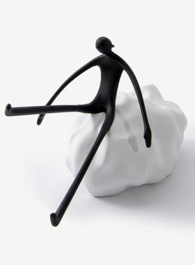 艺贝子现代简约意式轻奢抽象人物雕塑艺术品样板间极简家居软装摆