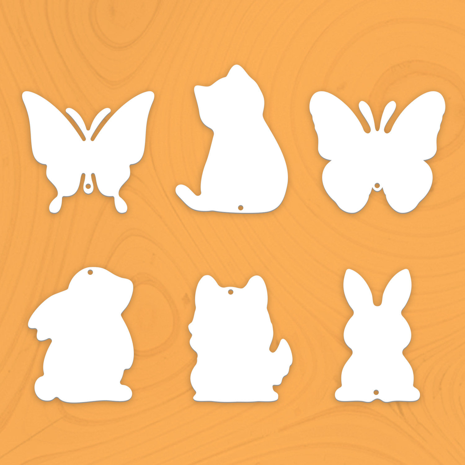Children students small animal shaped blank bookmarks