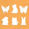 Children students small animal shaped blank bookmarks