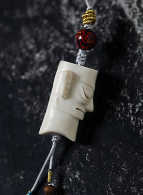 濮暹三星堆青铜人面像毛衣链