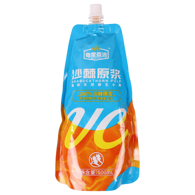 【柒柒Moon直播间】每度森活野生小果沙棘原浆含vc促进消食500ml - 图3