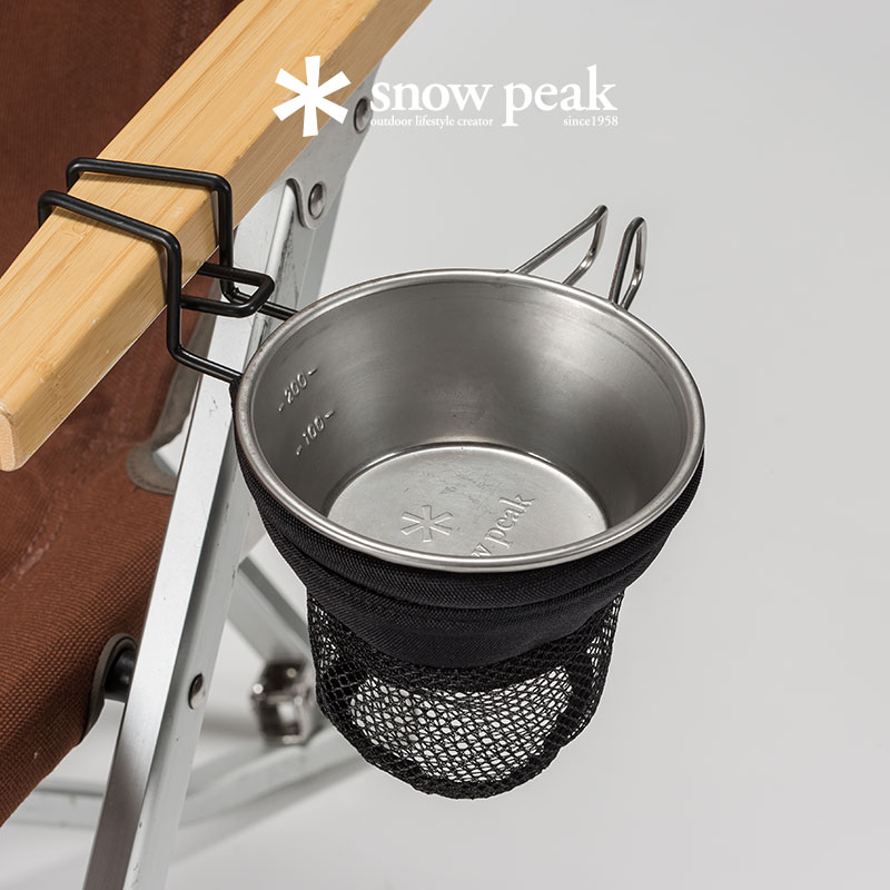 snowpeak雪峰sp露营户外黑色折叠便携网眼吊挂杯架UG-282 - 图1