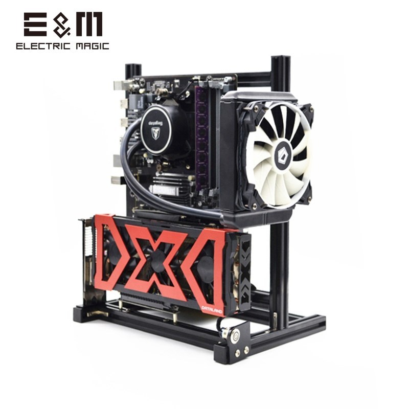 Mini ATX MATX ITX DIY Case Portable Vertical PC Test Bench O - 图0