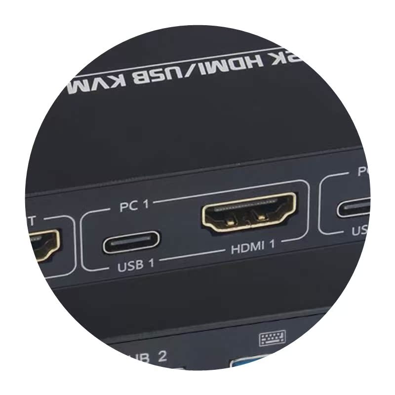 2-Port HDMI USB KVM 4K Switch Splitter For Shared Monitor Ke - 图3