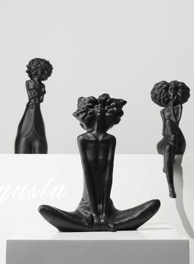 中古意式简约样板房客厅电视柜玄关边柜酒店别墅展厅摆件软装饰品