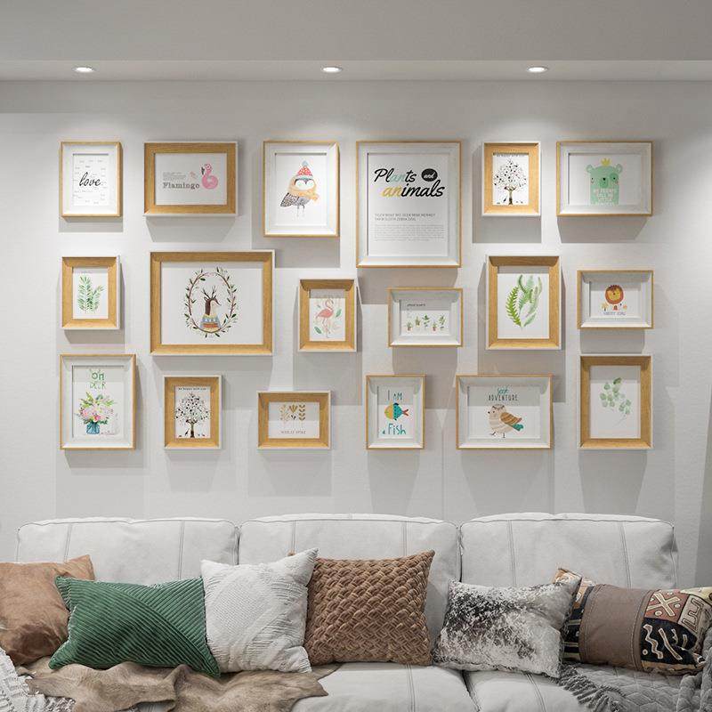 相框挂墙组合18框照片墙免打孔5 7 10寸装饰客厅挂件装裱画框,淘宝优惠券,粉丝福利购,淘宝优惠卷