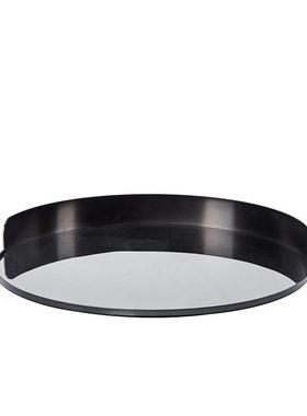 现代简约果盘多维体客厅卧室软装金属工艺品 金属托盘摆件