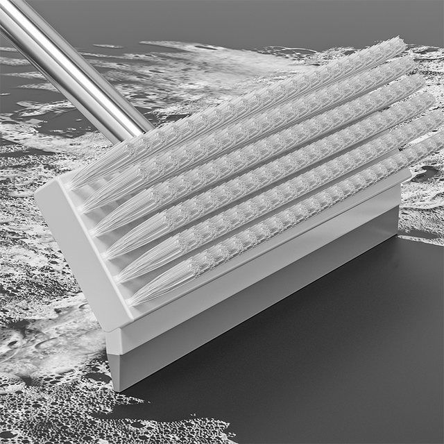 居家长柄硬毛地板刷刮水一体厕所浴室瓷砖清洁刷卫生间刷地刷子 - 图1