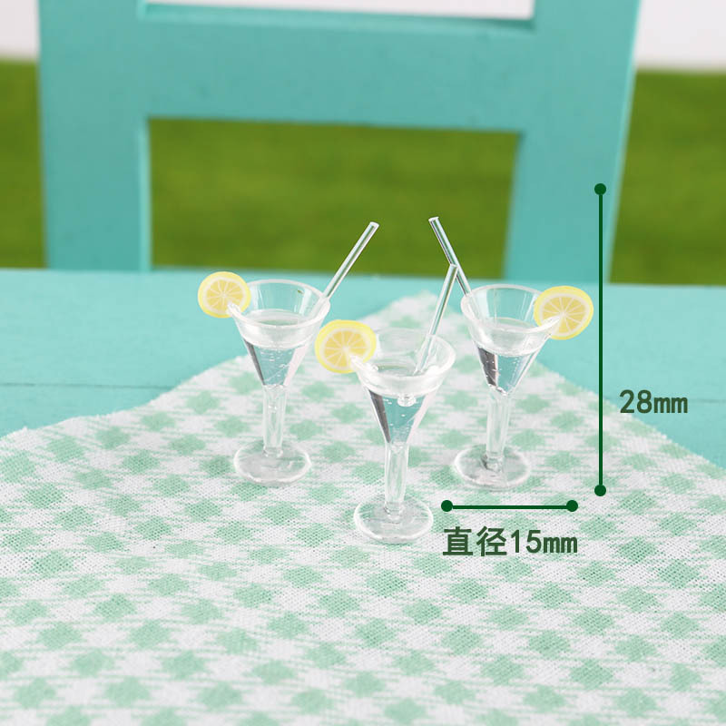 微缩食玩夏日柠檬茶迷你模型1:12分ob11娃娃屋饮料dollhouse摆件 - 图2