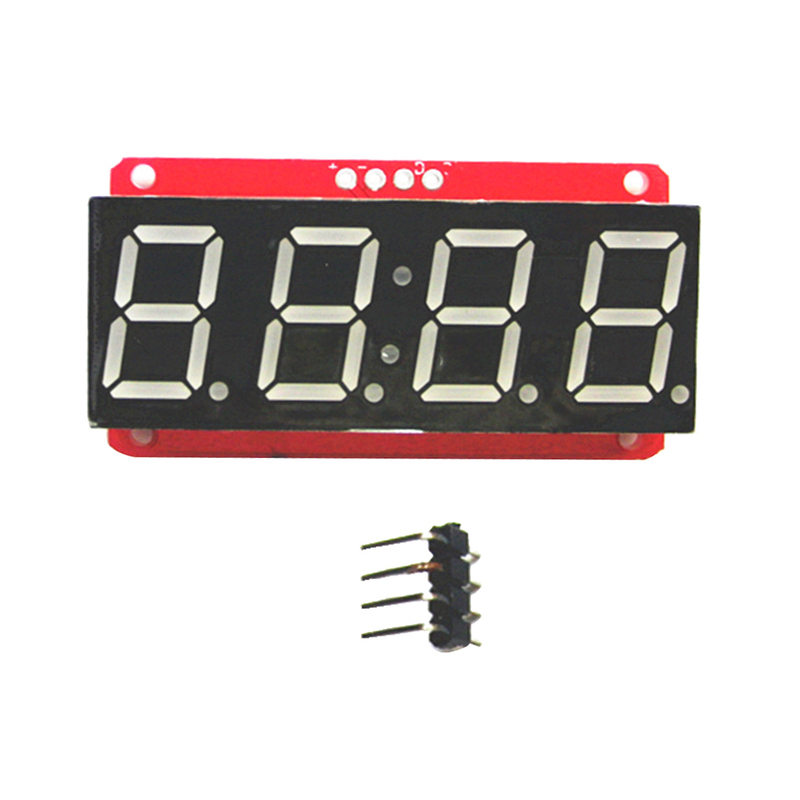 4 Digit 7-Segment 0.56' LED Display Module HT16K33 I2C - 图0