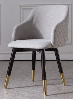 Nordic Solid Wood Dining Chair Home Gold-plated Light