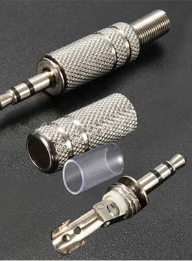 3.5mm 3 Pole 2Pcs Replacement Male Repair Headphones Audio J