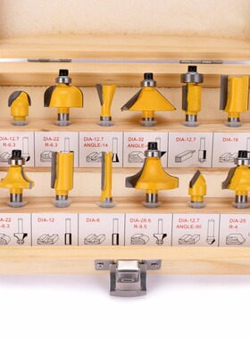 12pcs 1/4'' Shank Carbide Router Bit Set + Wrench wi