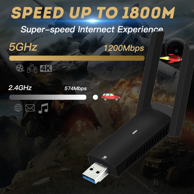 FU-AX180 WiFi 6 Dual-Band 1800Mbps 2.4G/5GHz USB3.0 Dual-Ban - 图3