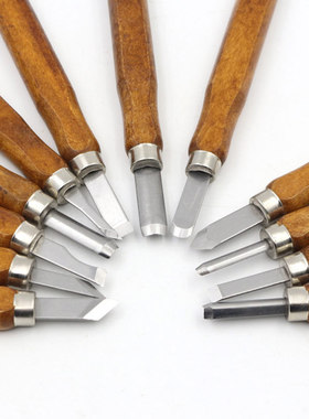 12pcs Woodcut Knife Scorper Hand Cutter Wood Carving Chisel