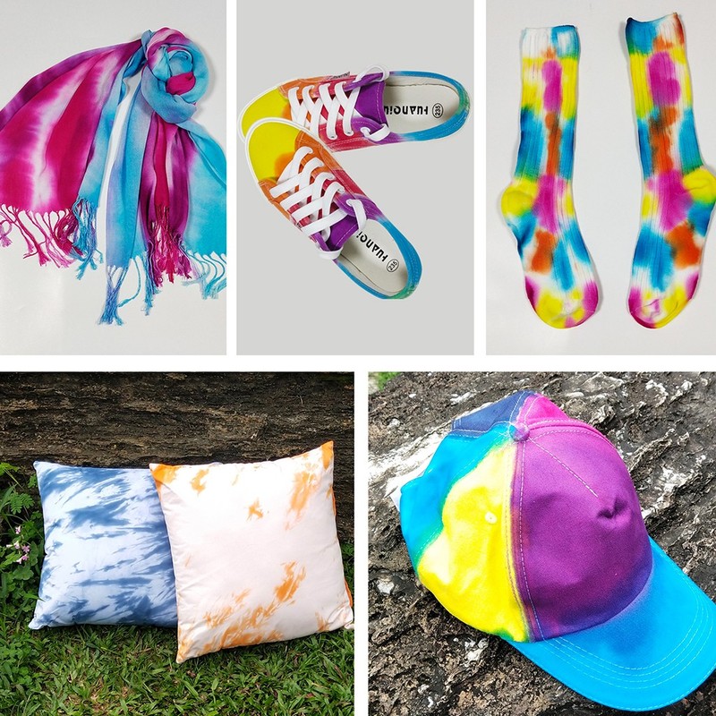 *Fabric Textile One-Step Tie-Dye Kit 5 Colors DIY Design Saf-图2