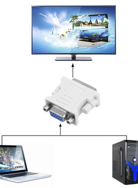 DVI DVI-I Male 24+5 Pin to VGA Female Video Converter Adapte