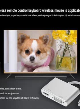 2 in 1 USB Type-C USB-C to VGA HDMI 4K 1080P HD Converter Ad