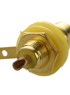 2 Pcs Gold Tone Alloy Female Socket Soldering RCA Audio Conn