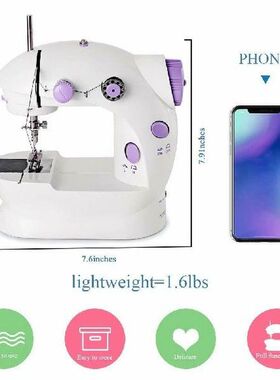 LED Mini Desktop Electric Sewing Machine 12 Stitches
