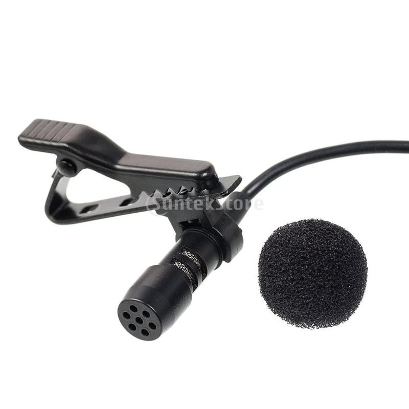 3.5mm Clip on Mini Lapel Lavalier Microphone for iPhone Comp-图0