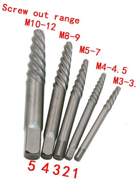 13mm-10mm Steel Damaged Screw Extractor Out Remover Stud Wre