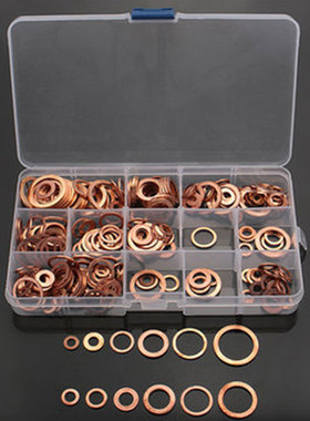280Pcs Solid Copper Washers Sump Plug Assorted Washer Set Bo