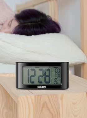 LCD Display Temperature Time Display Bedroom Table Thermomet