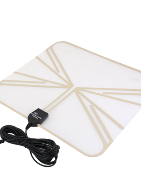 Indoor Thin Flat HDTV TV Antenna VHF UHF FM 35 Miles Range 1
