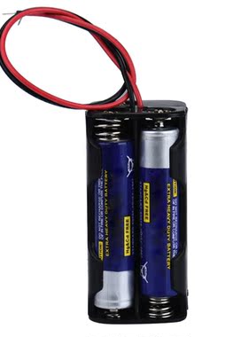 2-slot 4 x AAA Battery Back To Back Holder Case Box With Wir