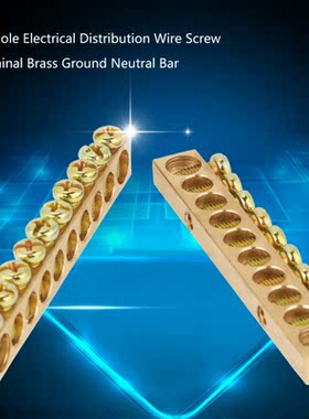 10pcs 10-Hole Distribution Wire Screw Terminal Ground Neutra