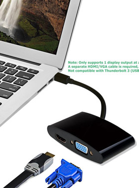 Mini DisplayPort DP To HDMI VGA Converter Adapter Cable (Com