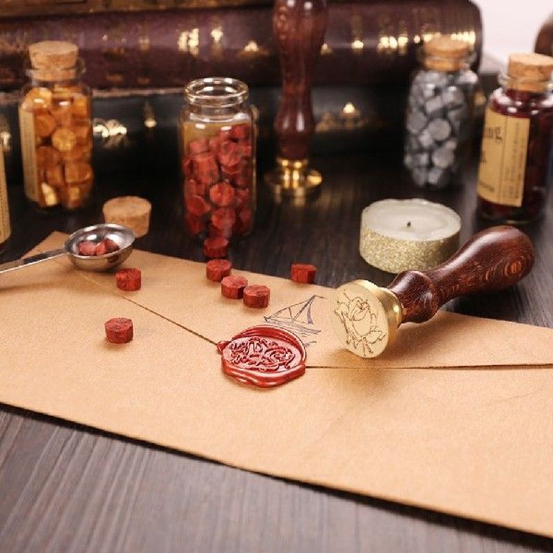 100pcs Retro Sealing Wax Pills Grain Vintage Wax Seal Stamp - 图1