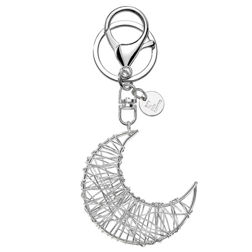 创意高级感小众镂空月亮星星钥匙扣挂件ins潮手工制作钢丝挂饰品 - 图3