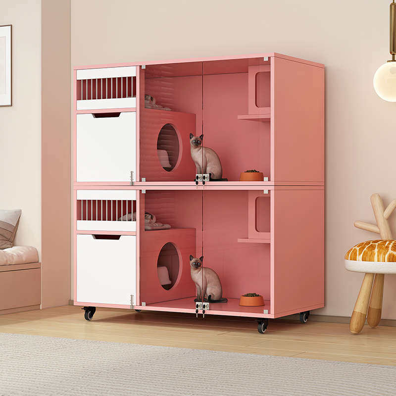 实木猫屋猫咪家用猫一体小型厕猫猫舍猫猫笼子猫猫笼窝室内别墅柜,淘宝优惠券,粉丝福利购,淘宝优惠卷
