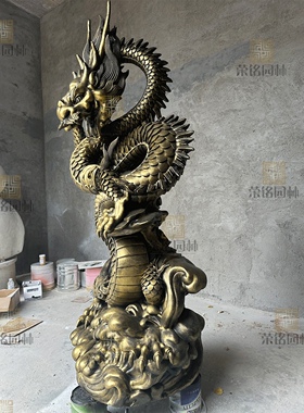 玻璃钢龙腾四海流水喷泉摆件户外庭院景观装饰大型落地喷水龙雕塑