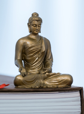 简修行阿弥陀佛佛像供奉三宝佛摆件小纯黄铜像随身本命佛精致礼物