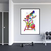 Sports center gym painted spinning bicycle background wall hanging painting abstract decorative painting club painted mural