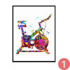 Sports center gym painted spinning bicycle background wall hanging painting abstract decorative painting club painted mural